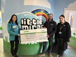 Chris Seggie of BSH Recycling Presenting Cheque to Little Miracles