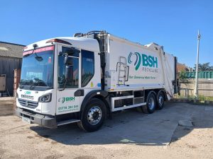 BSH Recycling new commercial waste lorry in the sunshine